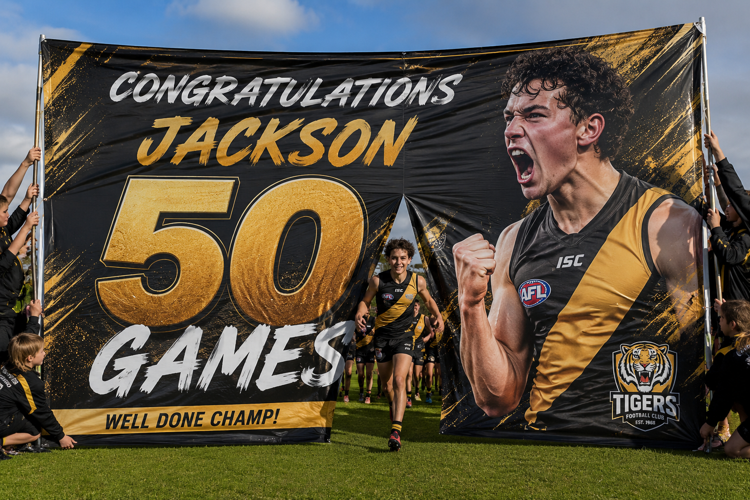 Medium Sports Milestone Banner – 1200mm x 2400mm